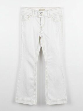 CAbi Jeans White MId-Rise Bootcut Denim Style 343L Size 10